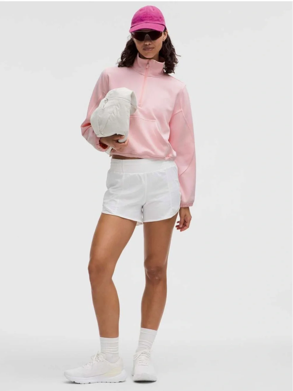 NWT Lululemon Brushed Softstreme Half Zip/  Strawberry Milkshake